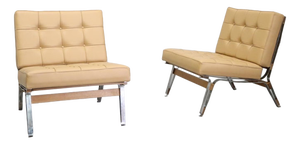 Leather 856 Armchairs from Cassina, 1957, Set of 2