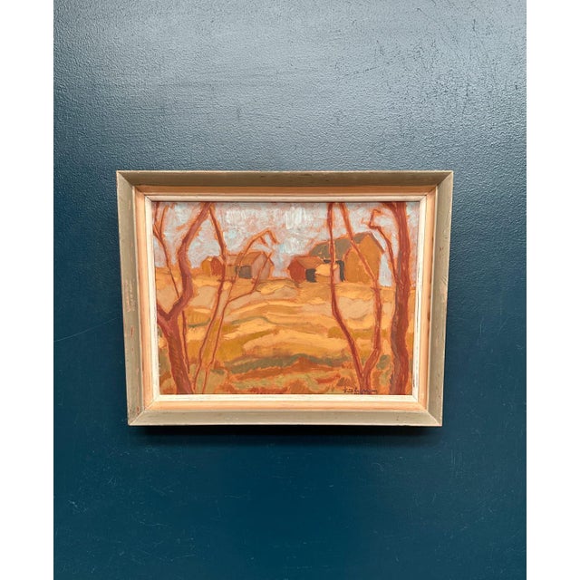 Autumn Landscape, 1950s, Oil Painting on Panel, Framed For Sale - Image 12 of 17