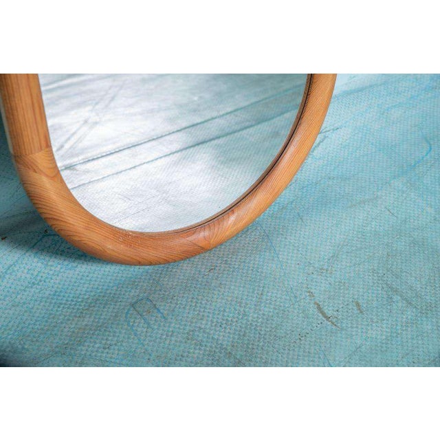 Vintage Swedish Wooden Full-Length Mirror, 1970s For Sale - Image 4 of 8