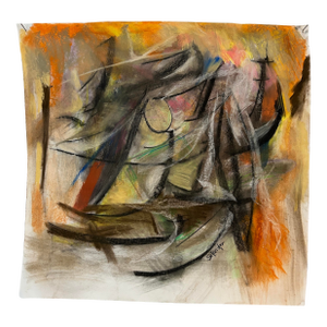 Abstract Composition in Pastels on Paper by Erik Sulander.