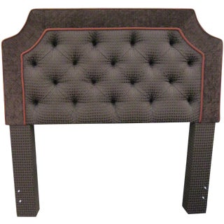 Custom Upholstered Full Size Headboards - Pair For Sale