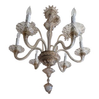 19th Century Italian Murano Five-Arm Chandelier For Sale