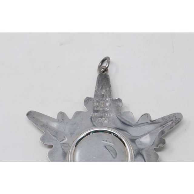Shabby Chic 1972 Gorham Sterling Silver Snowflake Ornament For Sale - Image 3 of 6