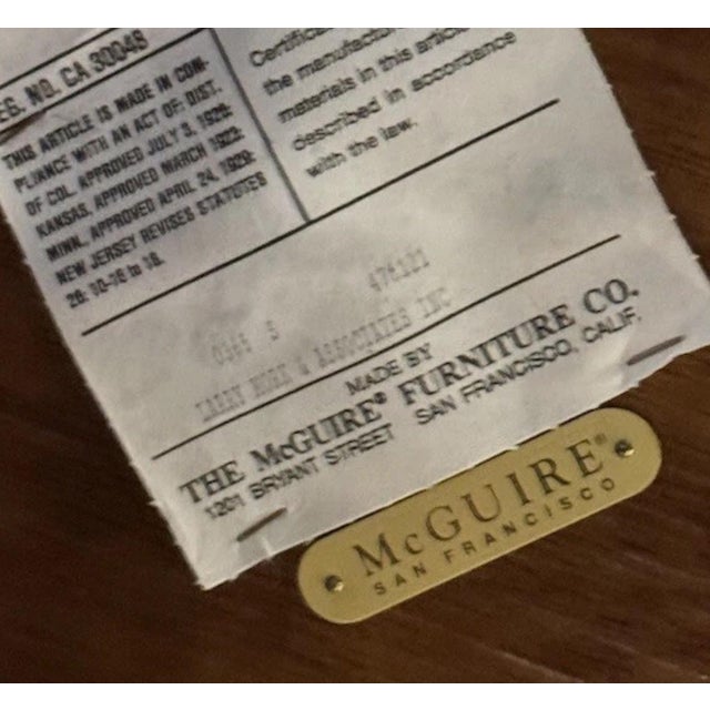 Vintage McGuire Blonde Round Dining or Game Table With Two Leaves For Sale - Image 12 of 12