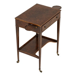 Small Burr Yew Wood Writing Table, 1800s For Sale