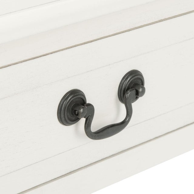 Early 21st Century Whitney 1 Drawer Accent Table in White For Sale - Image 5 of 9