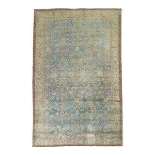 Watery Blue Early 20th Century Malayer 1'3'' - 7'7" x 11'3" For Sale
