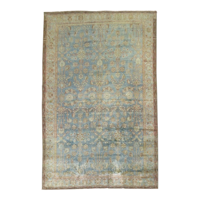 Watery Blue Early 20th Century Malayer 1'3'' - 7'7" x 11'3" For Sale