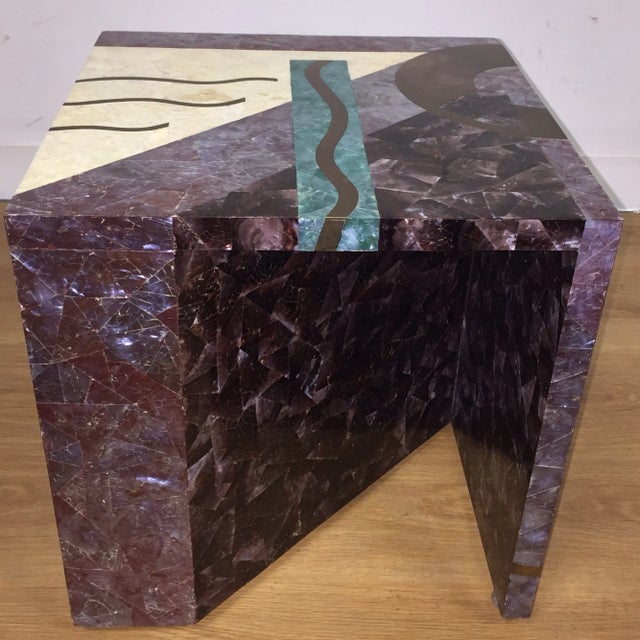Abstract Tavola by Oggetti Tessellated Stone End Table For Sale - Image 3 of 10
