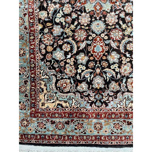 Vintage Silk Indian Rug, 1990s For Sale - Image 3 of 18