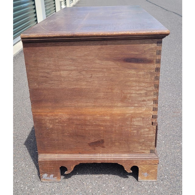 Late 18th Century Large Two Drawer American Chippendale Blanket Chest For Sale - Image 13 of 17