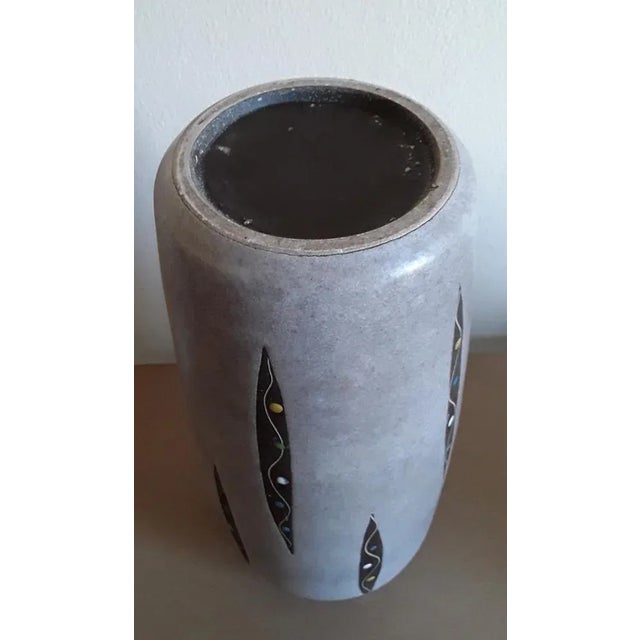 Mid-Century Modern Mid-Century Gray Glazed Ceramic Vase, 1950s For Sale - Image 3 of 4