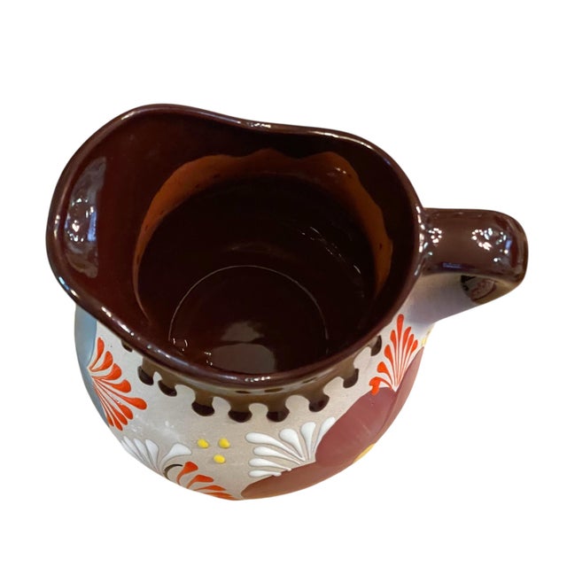 1980s Jarro De Barro Terra Cotta Clay Pottery Art Pitcher - Set of 4 Cups For Sale - Image 4 of 13