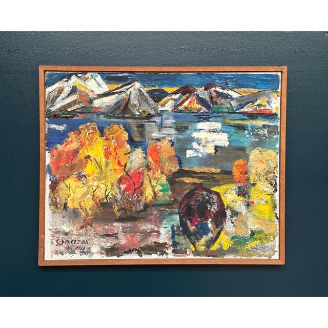S. Pctcizon, Abstract Landscape, 1963, Oil on Canvas, Framed For Sale - Image 14 of 18