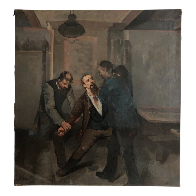 Daniel Ihly, L'arrestation, Oil on Canvas For Sale