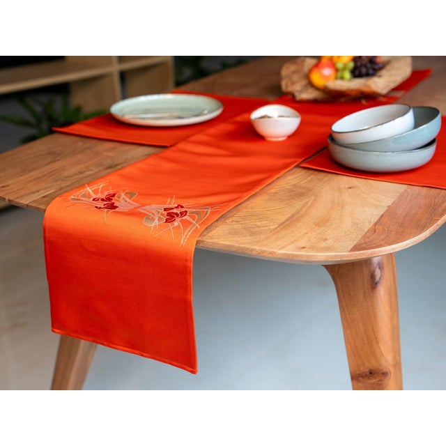 Contemporary Japanese Ceremonial Silk Table Runner by Renaras For Sale - Image 3 of 7