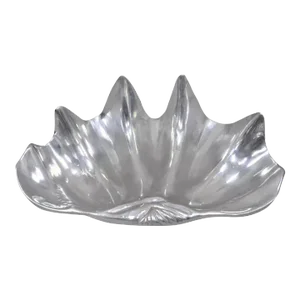 Vintage Bruce Fox Design Wilton Large Aluminum Shell Dish Centerpiece Bowl