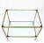 Solid Bronze Two Tier Faux Bamboo Glass Top Rectangle Side End Table Nice Patina For Sale - Image 10 of 12