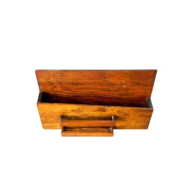 Mid 20th Century Mid 20th Century Brutalist Style MCM Wood Bookcase Magazine Stand For Sale - Image 5 of 18