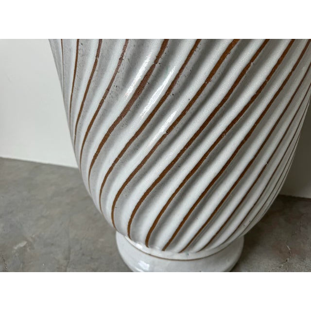 Vintage French - Style Urn Shape Terracotta Planters - a Pair For Sale - Image 10 of 12