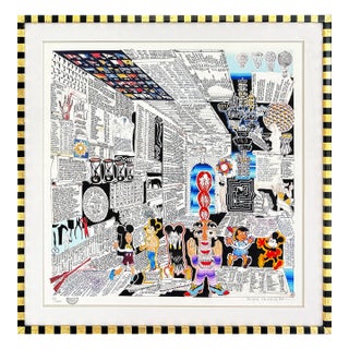 Pedro Friedeberg, Codice Miguelito Iii, Hand Signed Serigraph, Custom Framed, Edition Iv/XXX For Sale