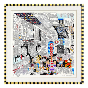 Pedro Friedeberg, Codice Miguelito Iii, Hand Signed Serigraph, Custom Framed, Edition Iv/XXX