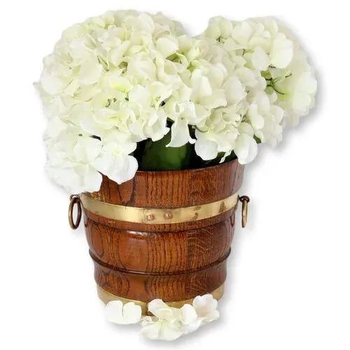 English Banded Oak Bucket/Planter For Sale In Los Angeles - Image 6 of 7