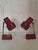 Mid-Century Bedside Lamps in Red Lacquered Metal with Brass Accents, 1960s, Set of 2 For Sale - Image 4 of 7