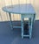 Vintage Hand-Painted Blue Gateleg Drop-Leaf Table With Bird Motif and Gilt Trim For Sale - Image 6 of 6