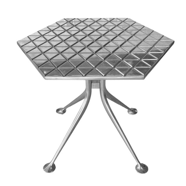 Mid-Century Modern Alexander Girard for Braniff Airlines Hexagon Side Table For Sale - Image 3 of 8