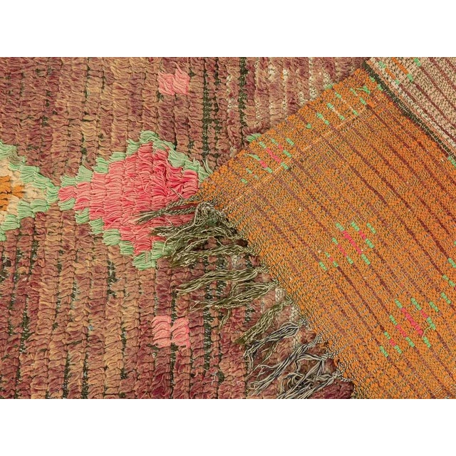 Lime Vintage Boujad Berber Carpet For Sale - Image 8 of 10