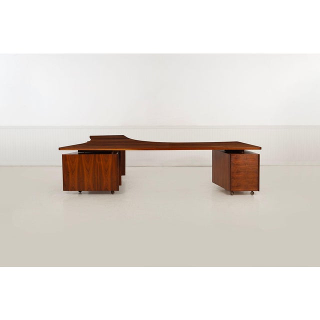Mid-Century Modern Vladimir Kagan Personal Custom Partner’s Desk, Kagan-Dreyfuss, New York 1950 For Sale - Image 3 of 18