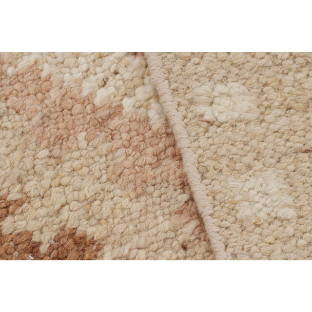 Textile Rug & Kilim’s Scandinavian Style Rug With Pink, White and Beige-Brown Patterns For Sale - Image 7 of 7