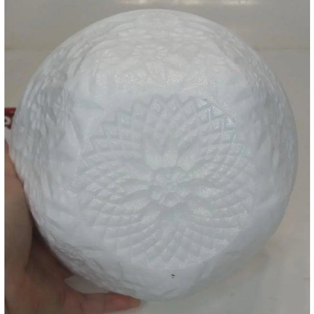 1950s 1950s Indiana Glass Milk Glass Imprinted Daisies Compote Dish For Sale - Image 5 of 6