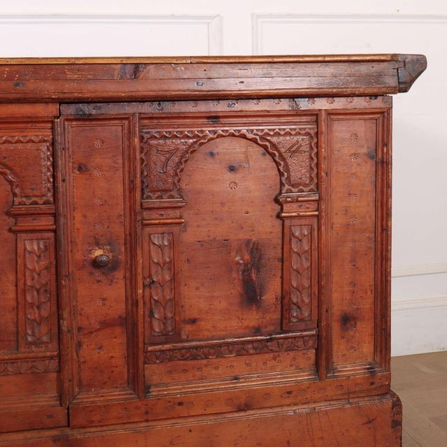 Spanish Chest in Pine, 1774 For Sale - Image 4 of 10