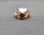 Metal Late 20th Century 1.04 Ct Red Ruby & Diamond Ring Size 5.75 For Sale - Image 7 of 10