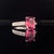 Diamond Rubellite Tourmaline Ring 3 TCW 14k Gold Certified For Sale - Image 4 of 10
