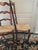 2 Vintage French Provincial Ladder Back Walnut Rush Seat Chairs For Sale - Image 11 of 13