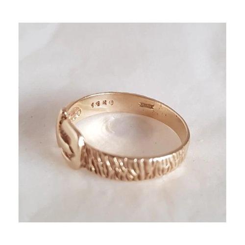Vintage 9ct Yellow Gold Buckle Ring, 1982 For Sale - Image 4 of 18