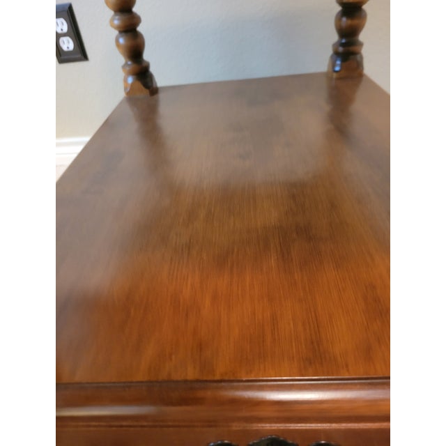 Vintage Ethan Allen Solid‑wood Side Table For Sale In Dallas - Image 6 of 10