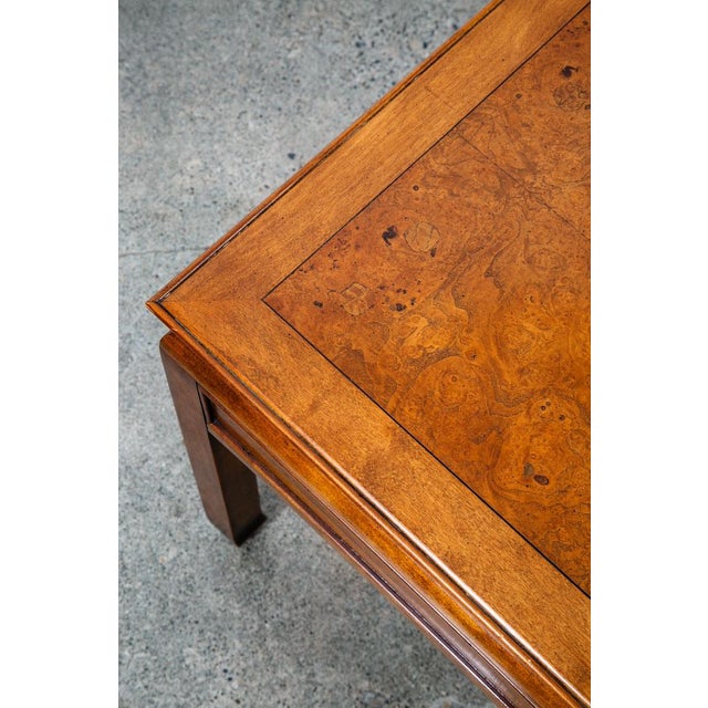 Brown 1960s Mid Century Modern Nightstand Side Table Drawer Burl Brass Single MCM Wood For Sale - Image 8 of 12