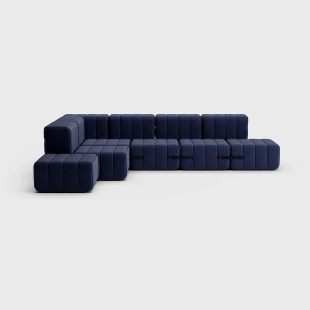 Metal Modular Corner Sofa in Dama Fabric by Ambivalenz, Set of 12 For Sale - Image 7 of 18