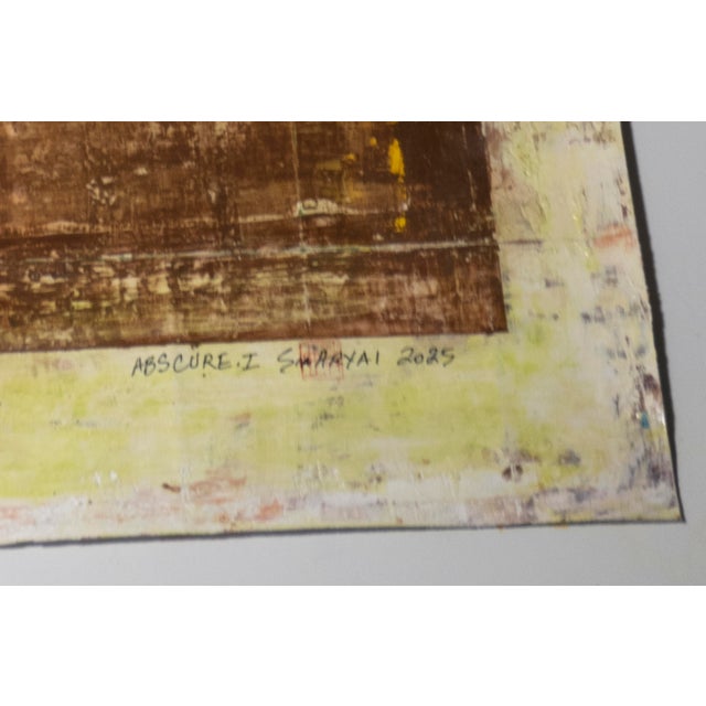 This one of a kind brownand green painting looks amazing on the wall. Stunning shades of brown are contrasted in this one...