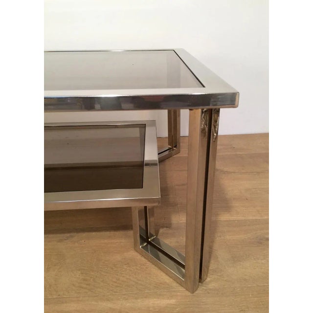 1970s Vintage Chrome Design Coffee Table For Sale - Image 12 of 13