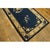 Textile 1920s Traditional Navy Floral Deco Antique Chinese Peking Small Rug 2'8'' X 6' For Sale - Image 7 of 9