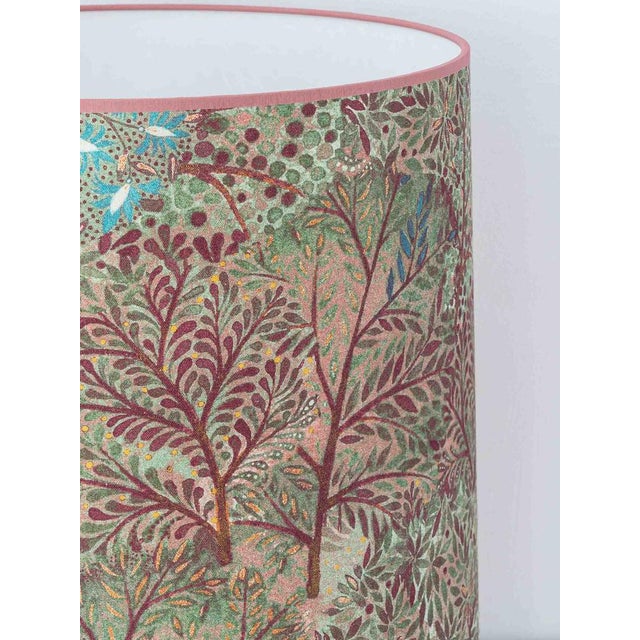 Tall Vintage Casa Pupo Turquoise Botanical Ceramic Table Lamp, 1960s For Sale - Image 6 of 18