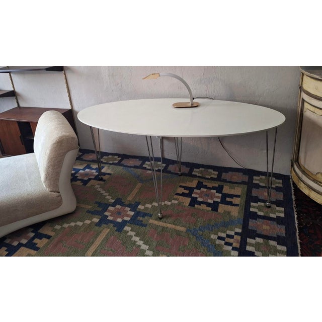 Ellipse-Shaped Dining Table, Denmark, 1970s For Sale - Image 9 of 11