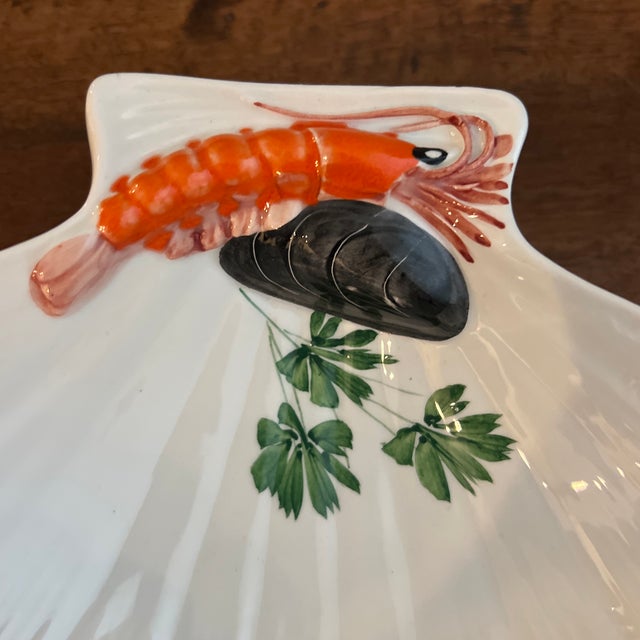 Italian Vintage Italian Ceramic Shell Bowl For Sale - Image 3 of 4