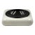 Space Age Black and White Ceramic Ashtray / Vide Poche, Italy 1970s For Sale