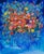 Mega City Redux by Robin Hextrum | Oil on Canvas Colorful floral arrangement with abstract background For Sale